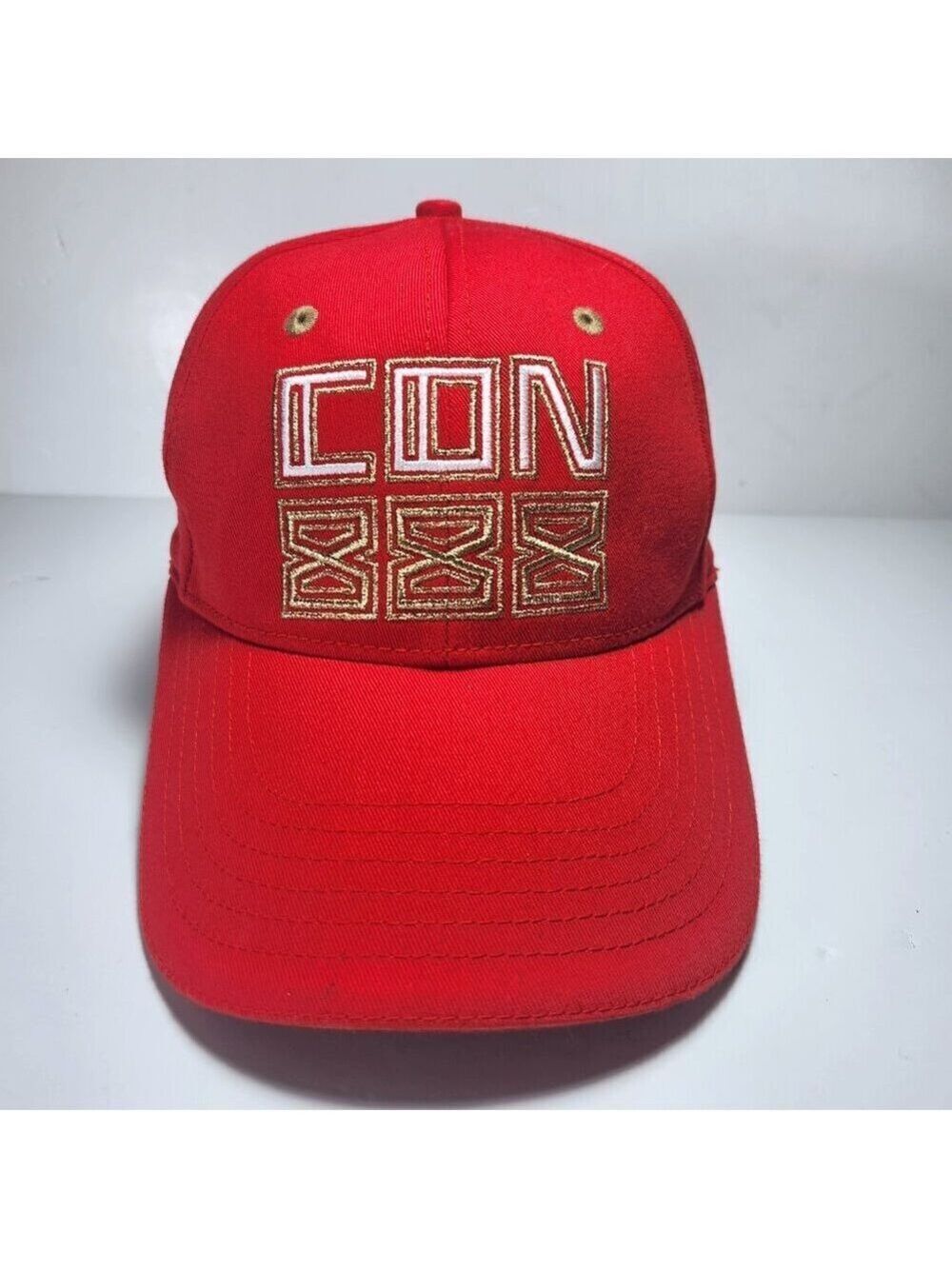 HBC 2010 Vancouver Olympics Team Canada Hat Cap Red Gold Adjustable OS